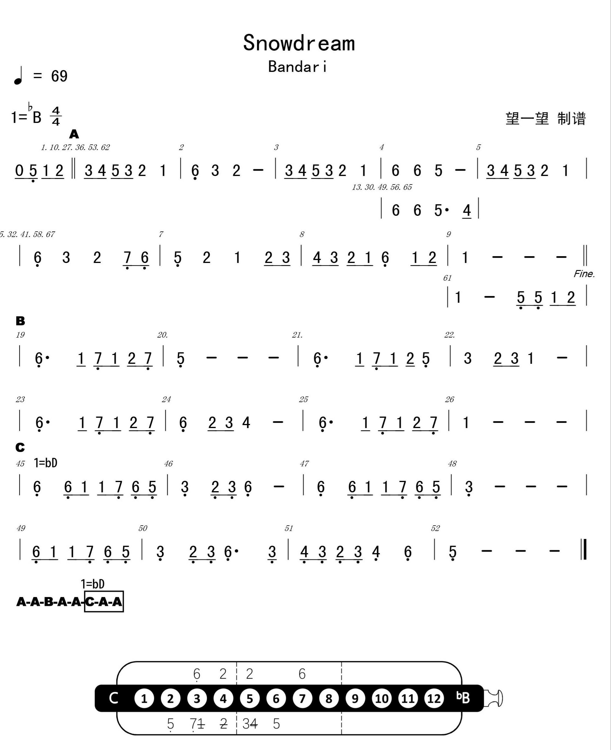 班得瑞bandari轻音乐简谱精选