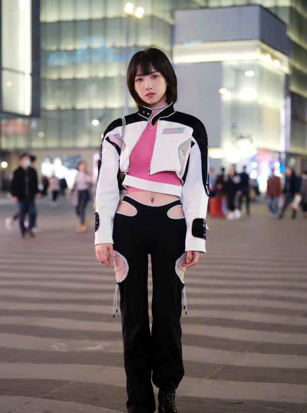 冬季露脐装时尚冻人