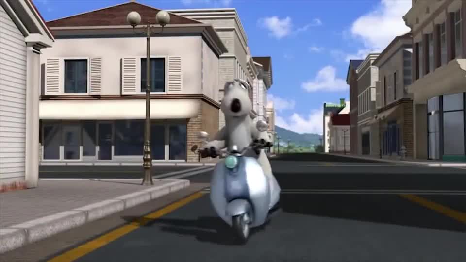 贝肯熊:贝肯熊骑摩托车,在路上开的好好的,结果不小心翻车了