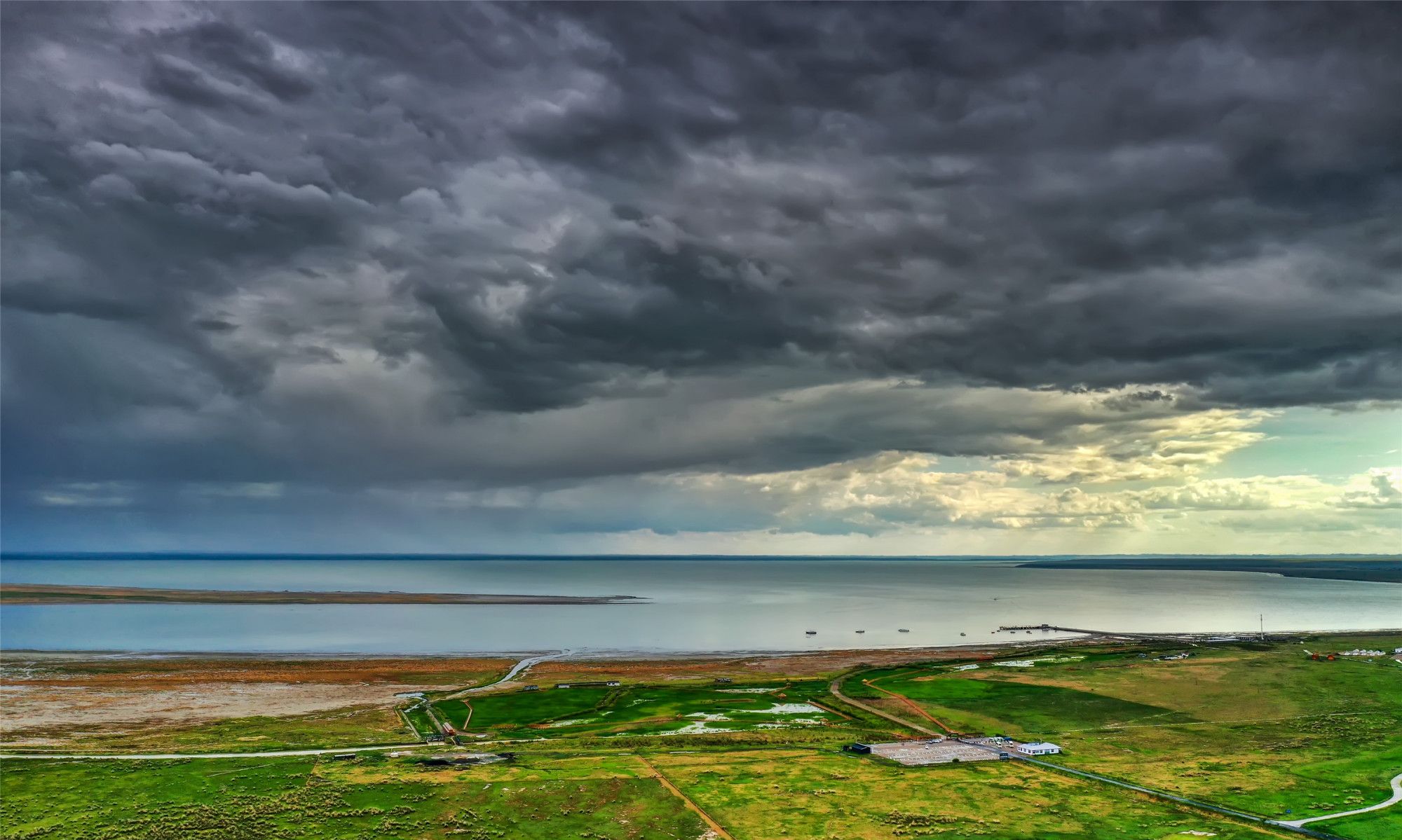 航拍美丽的达里湖,内蒙古克什克腾的一颗明珠_高清图集_新浪网