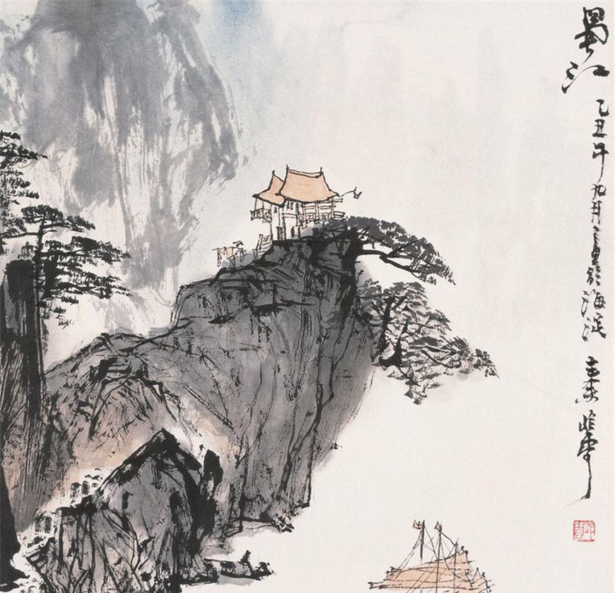 当代画家张登堂山水画作品欣赏