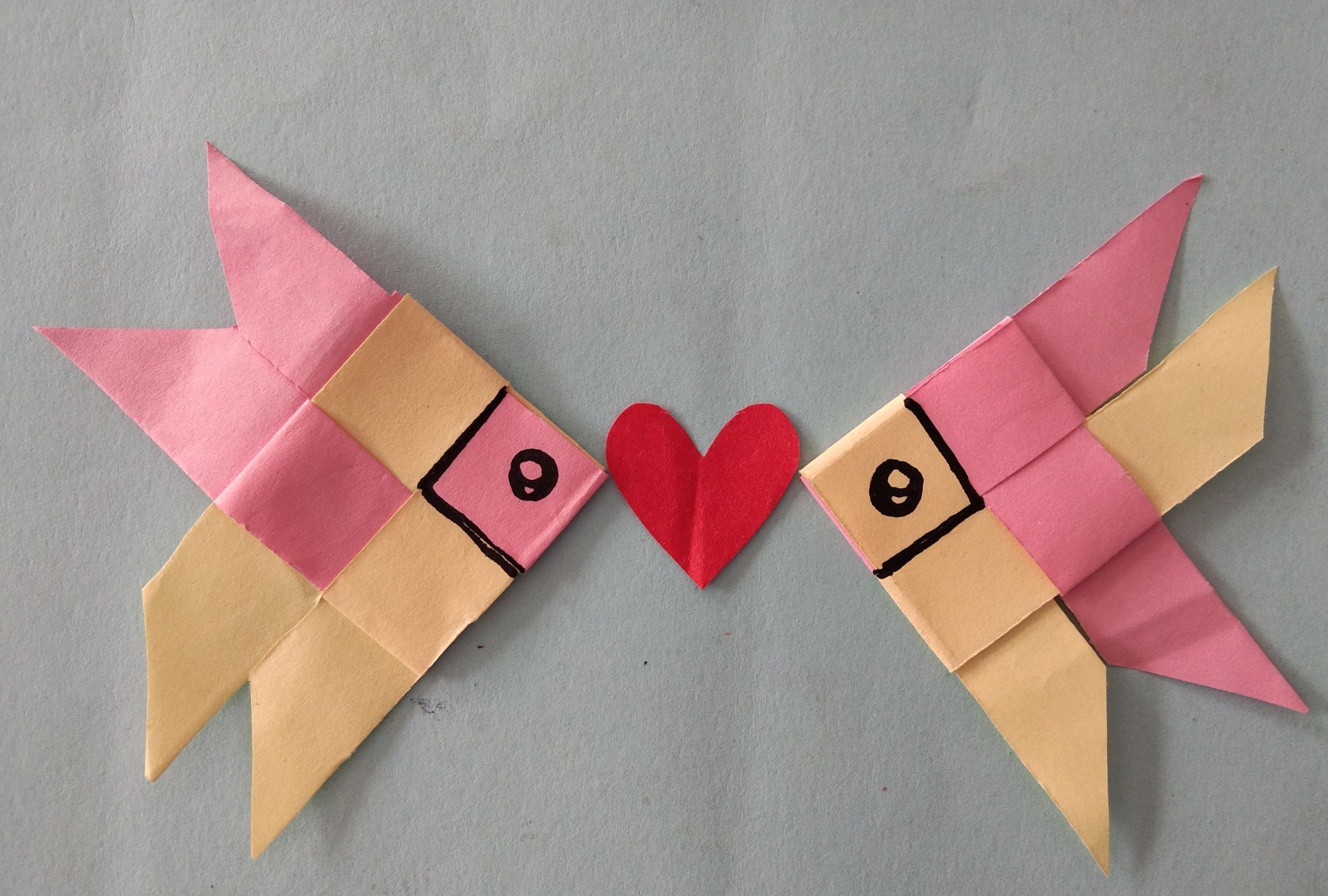 彩色纸编织小鱼,是不是很好玩