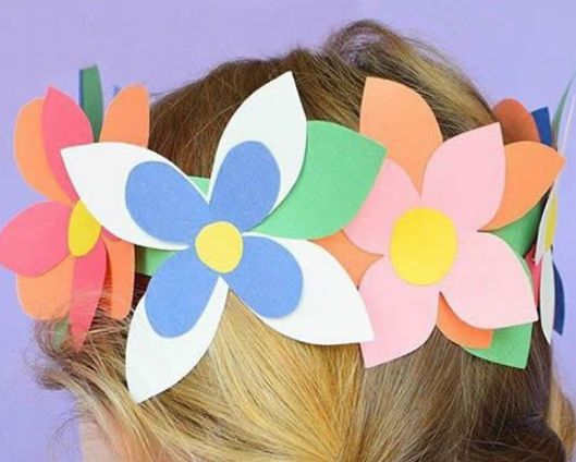 儿童手工制作花环头饰diy卡纸花环的简单做法__财经头条