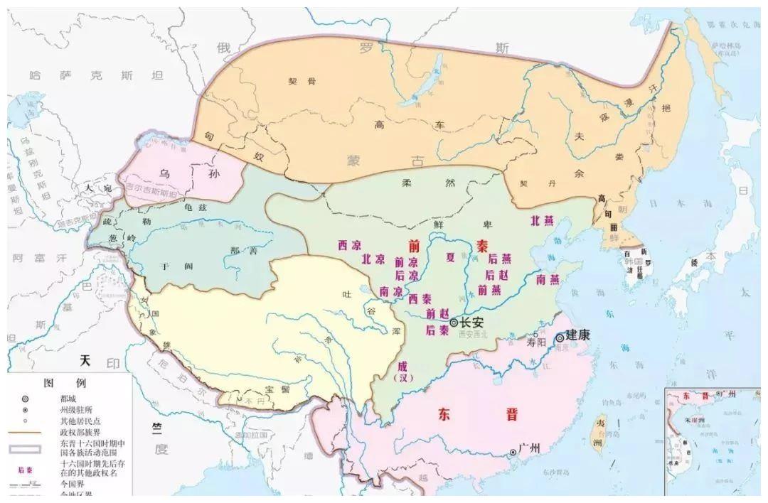 五胡十六国中实力最强的国家没有之一因为一场战役分裂成八国
