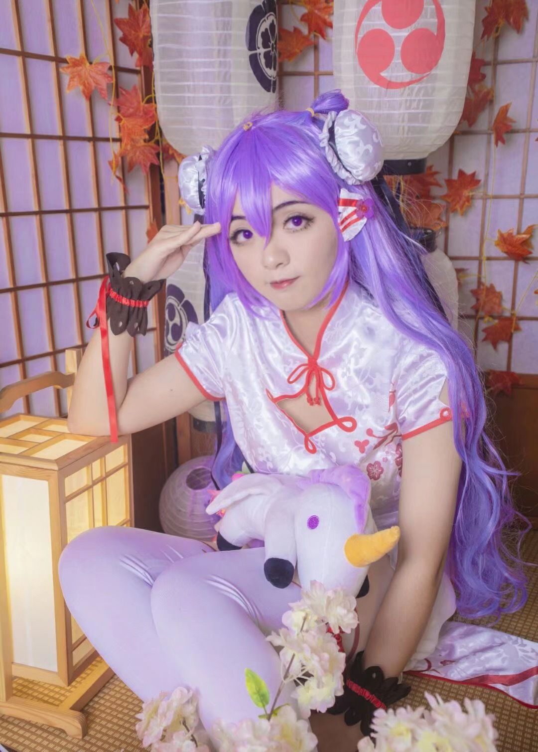 碧蓝航线独角兽旗袍cos