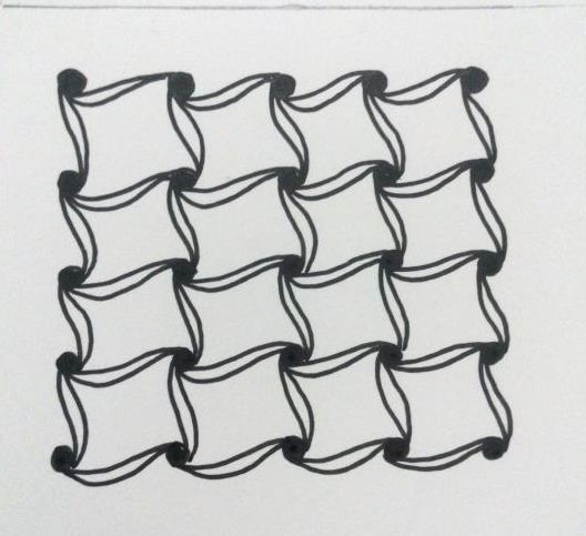 禅绕画基础图案分解图 韵律变量的画法