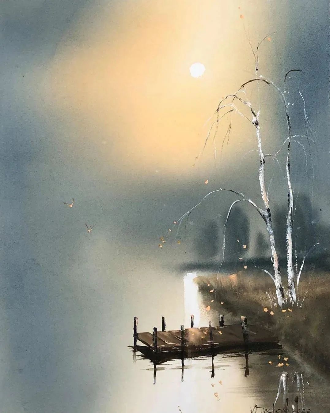 充满大意境的水彩画,梦幻而自带仙气!