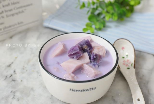 今天我们就用它来制作一道美味的糖水——奶香紫薯香芋糖水