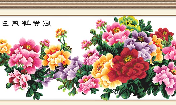 金箔国色天香牡丹-