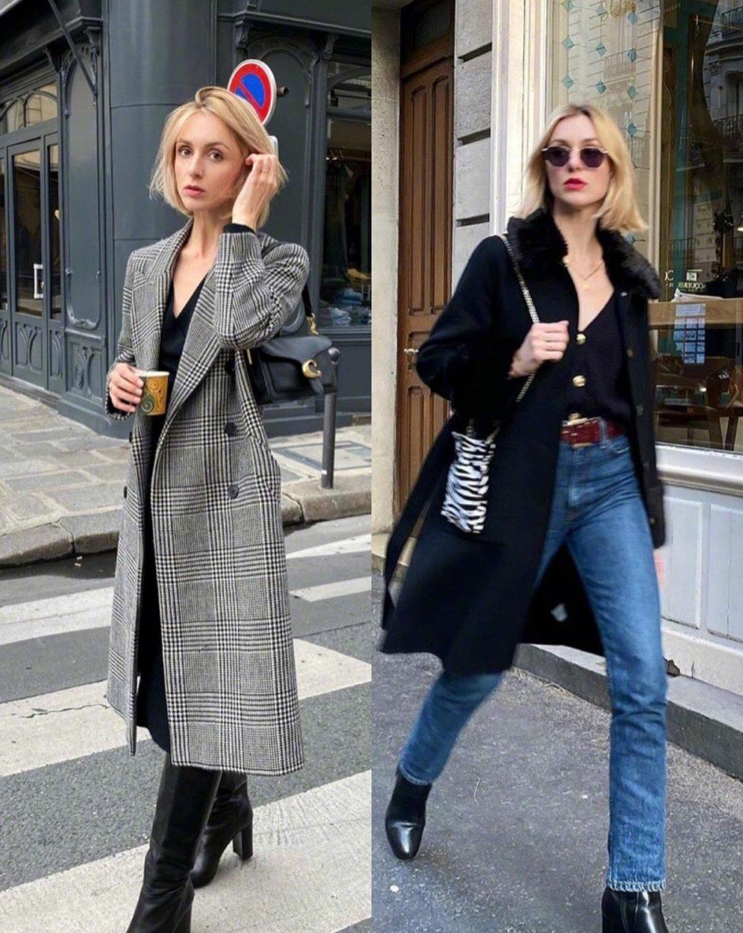 大衣怎么穿不单调试试欧美风穿搭时髦又显贵气太有范