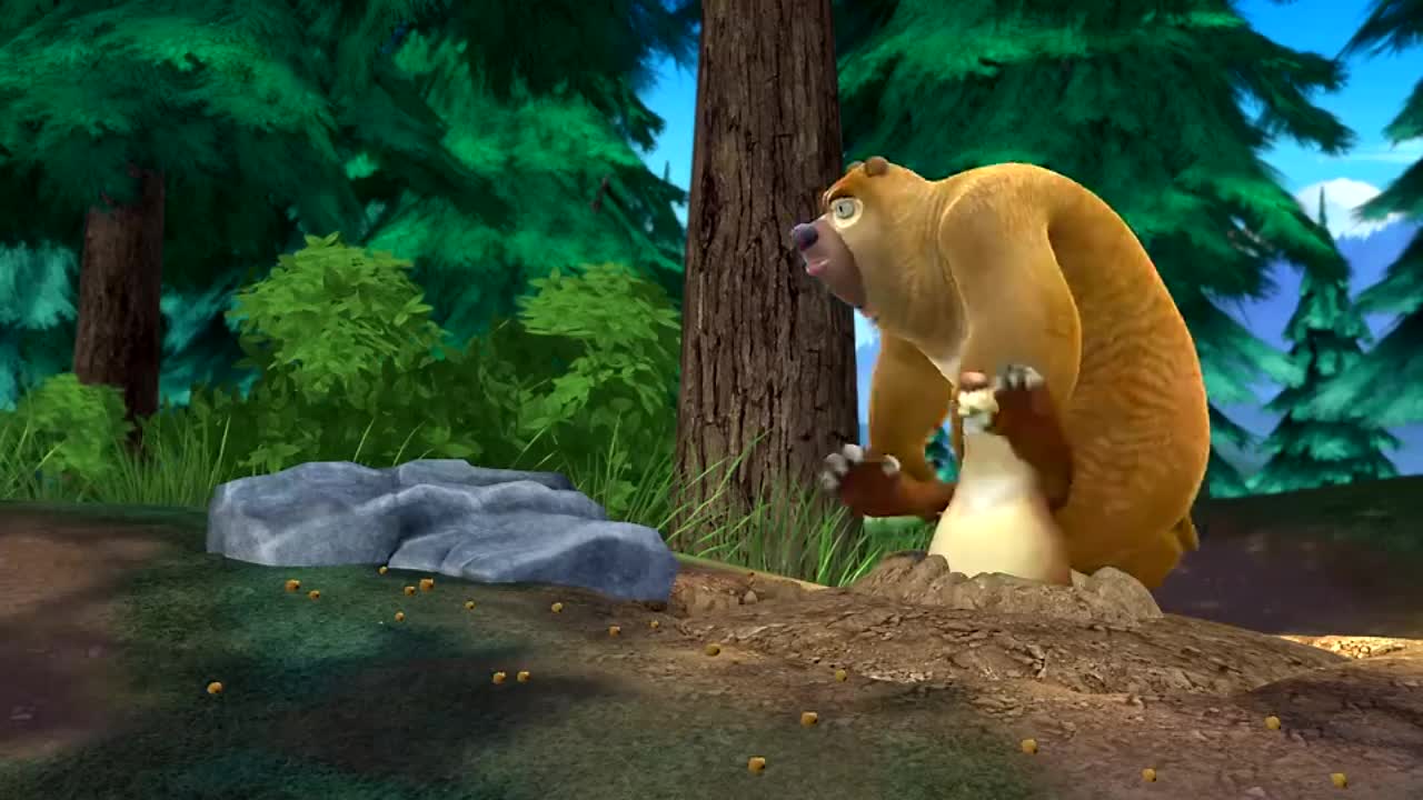 熊二要摆脱低俗的生活,做一头有追求有品味的熊,决定进城发展