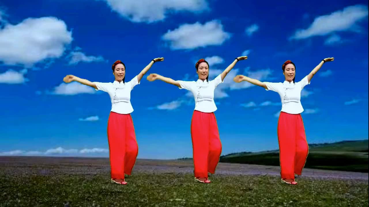 经典广场舞《山里红》舞姿优美,演唱:祁隆
