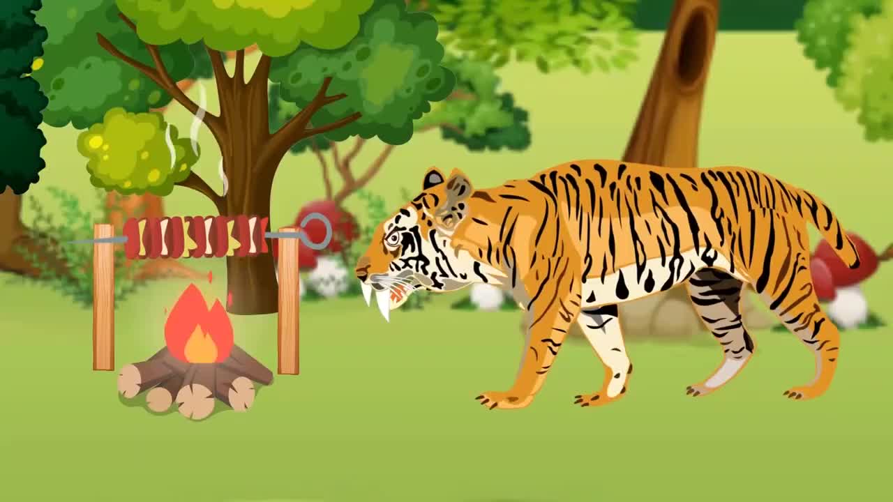 猩猩调解老虎和霸王龙的矛盾恐龙动漫