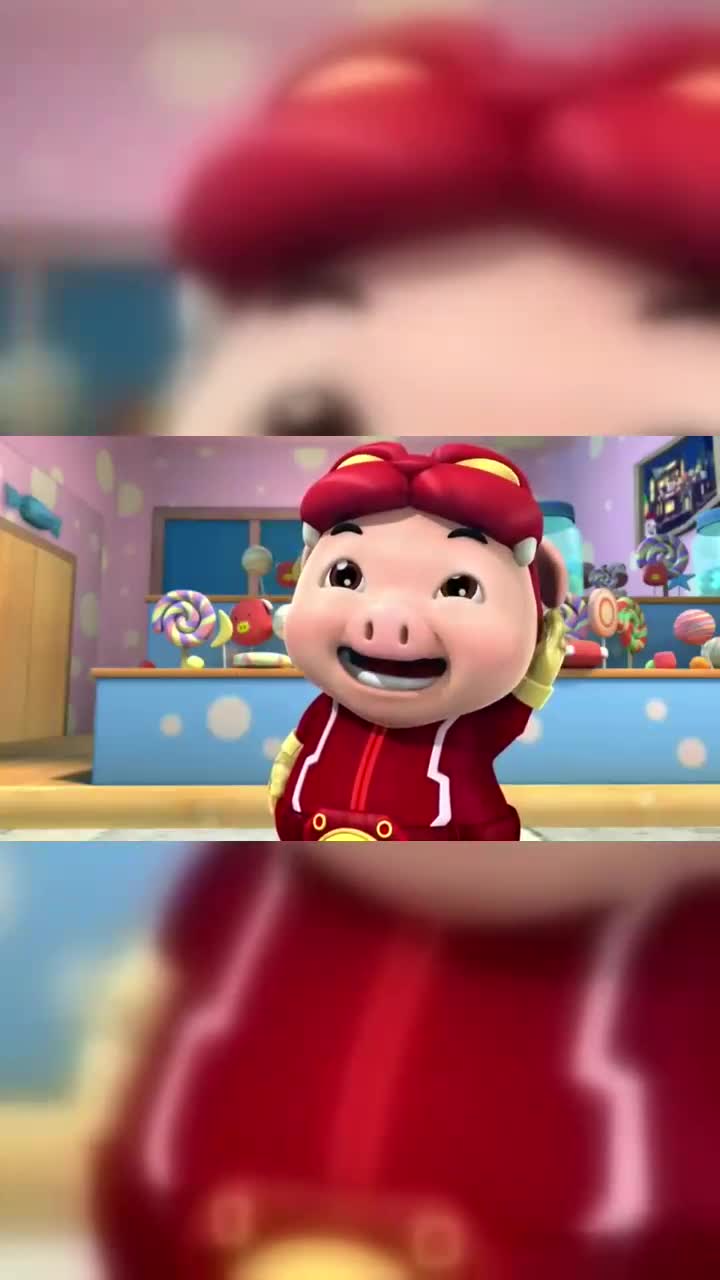 猪猪侠猪猪侠真能吃这么大的棒棒糖一会就吃没了