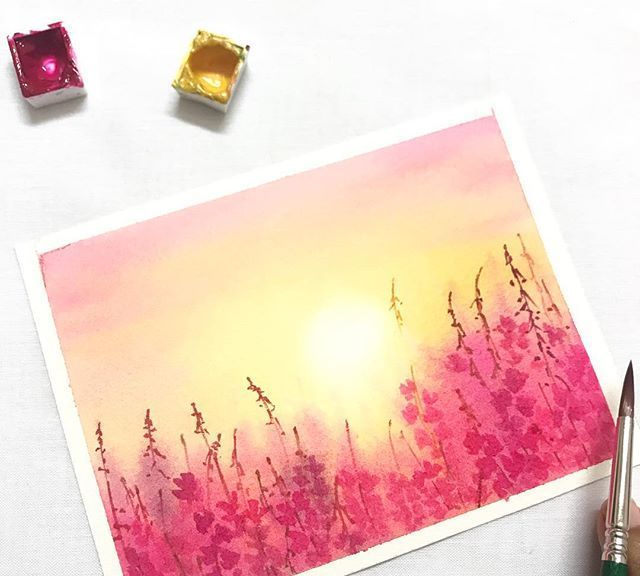 水彩风景画,清新唯美风,好喜欢