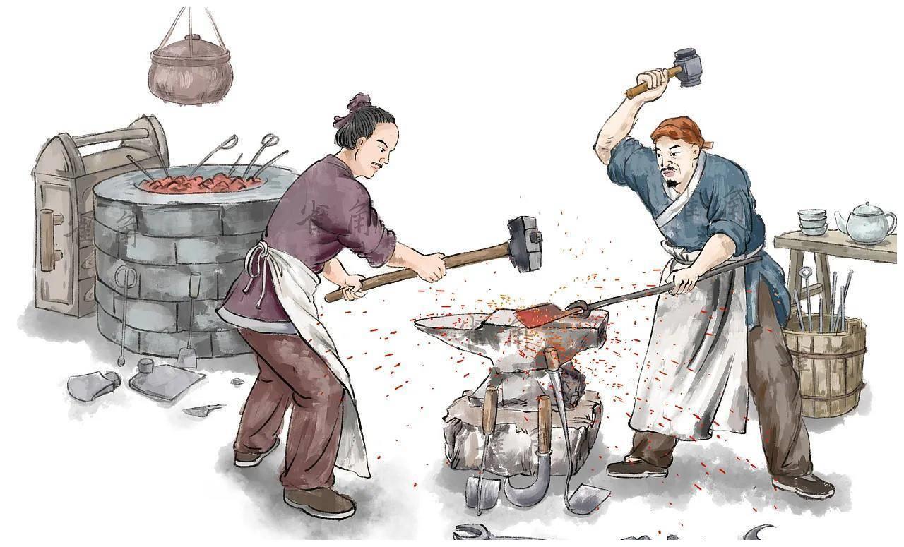 铁匠和两个徒弟