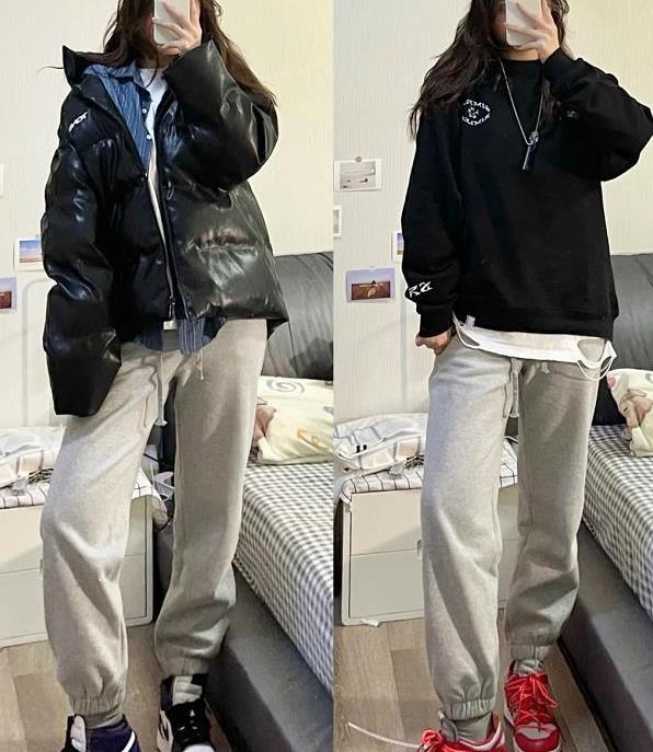 答案是当然的,如果说配运动鞋,老爹鞋,还有帆布鞋是显休闲和舒适的