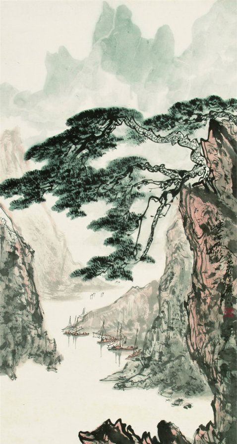 当代画家张登堂山水画作品欣赏