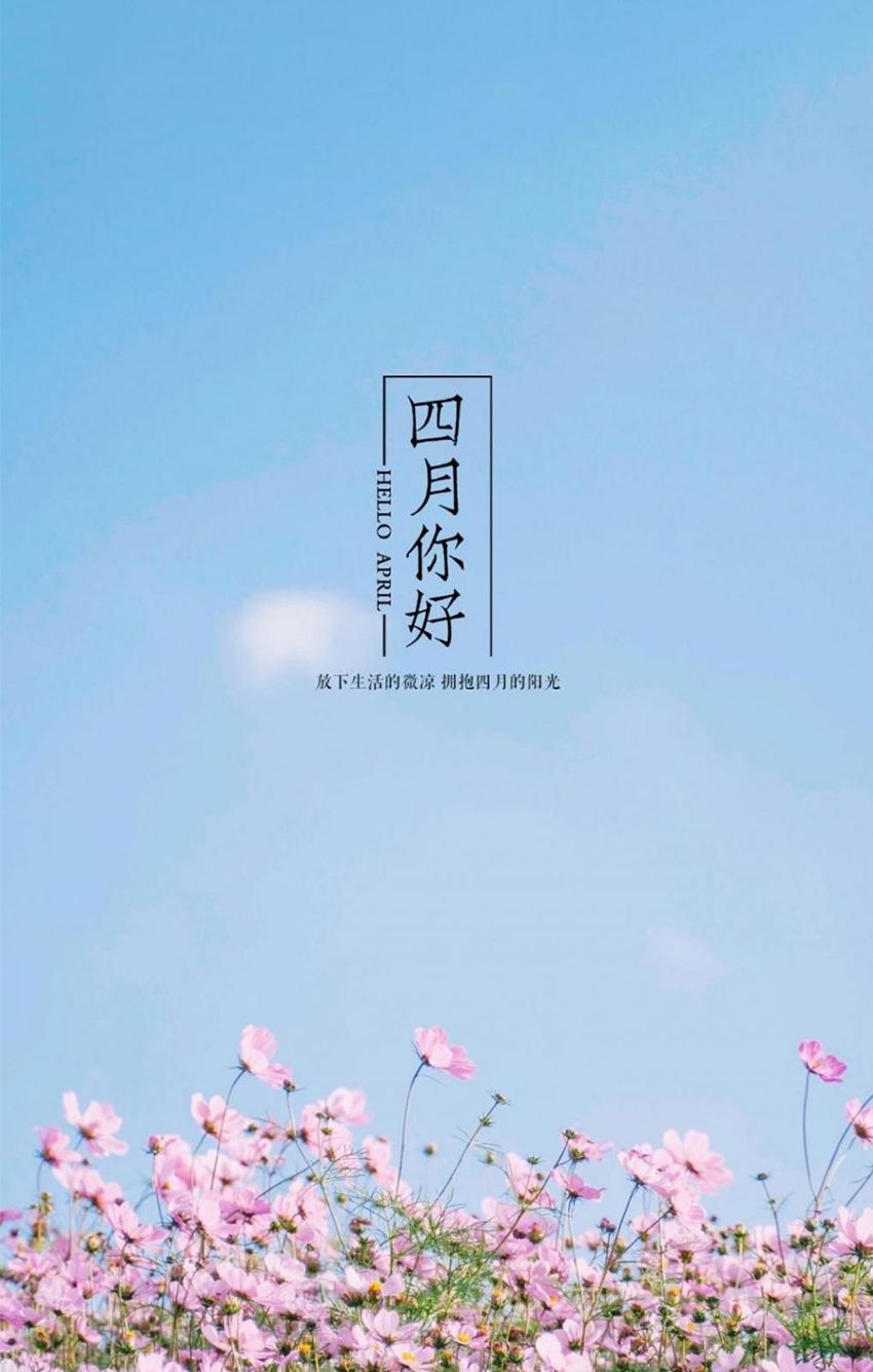 你好四月高清手机壁纸