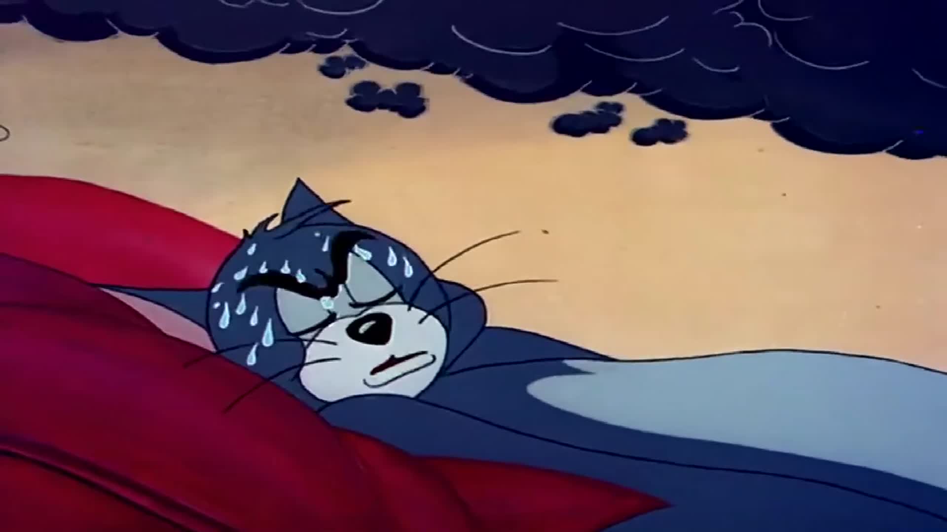 汤姆睡觉太死了脚着火了还睡得这么香心真大啊