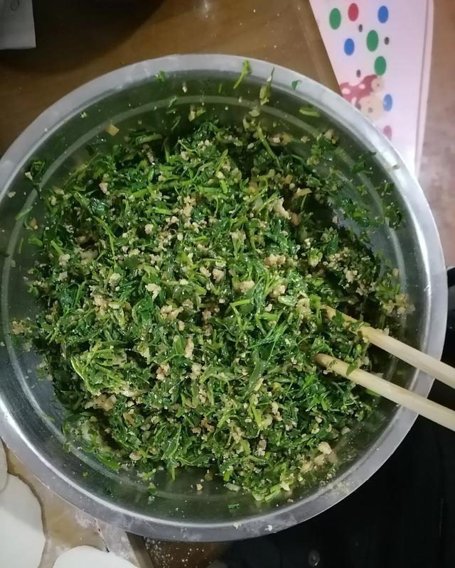 看着就有食欲的野菜馅饺子