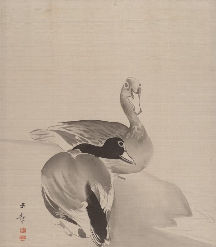 日本画家川端玉章动物山水图册欣赏图