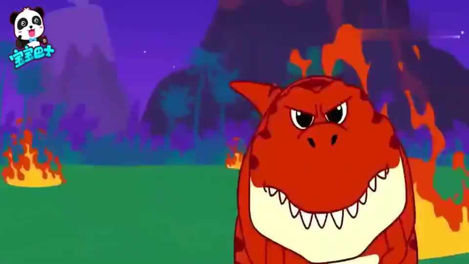 宝宝巴士霸王龙行动敏捷迅速真有领导力呀