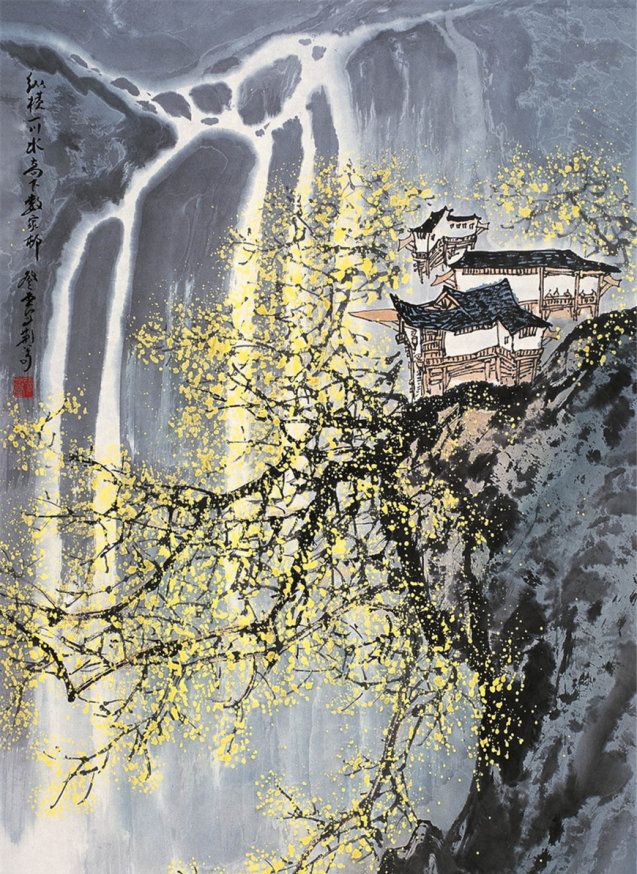 当代画家张登堂山水画作品欣赏__财经头条