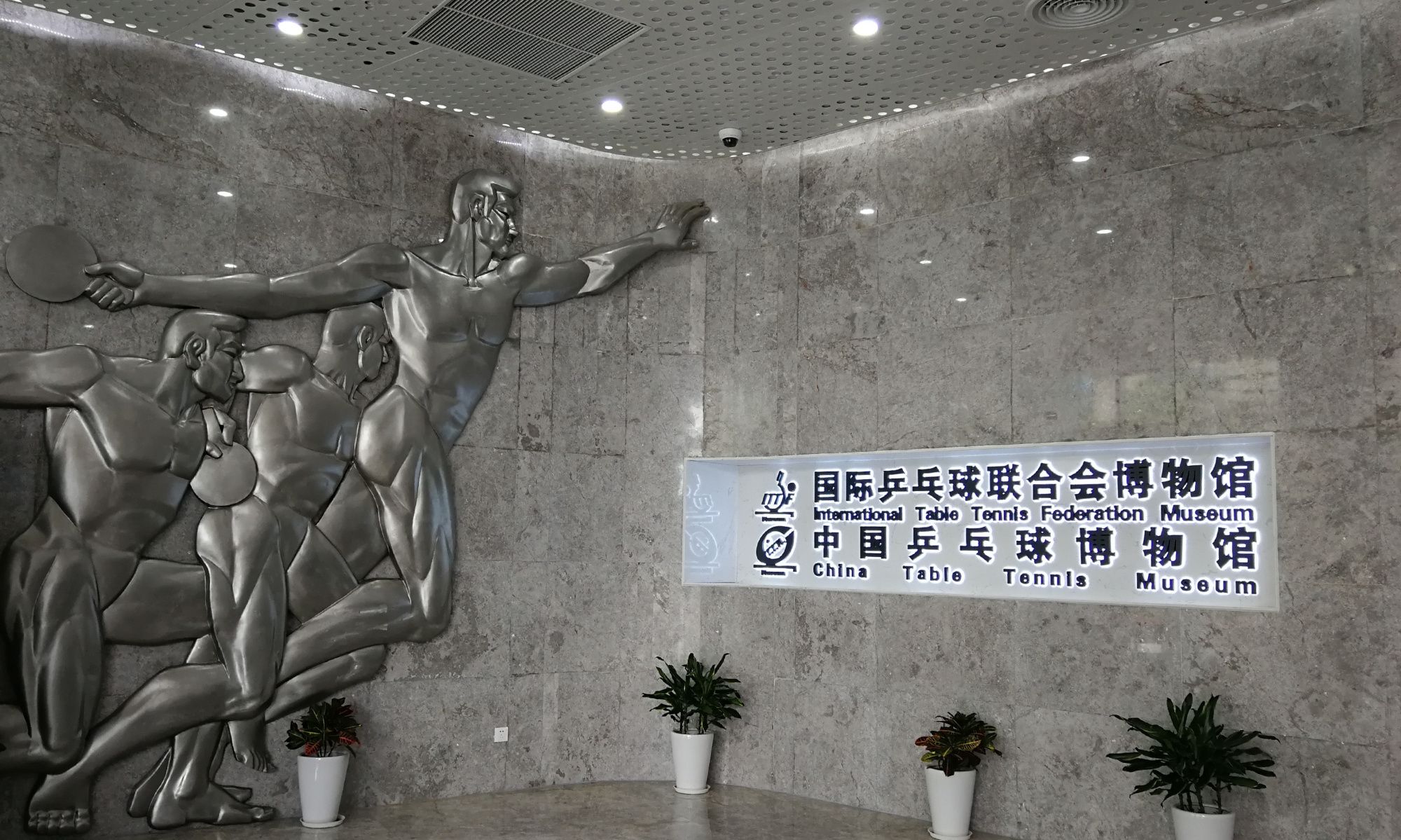 参观中国乒乓球博物馆