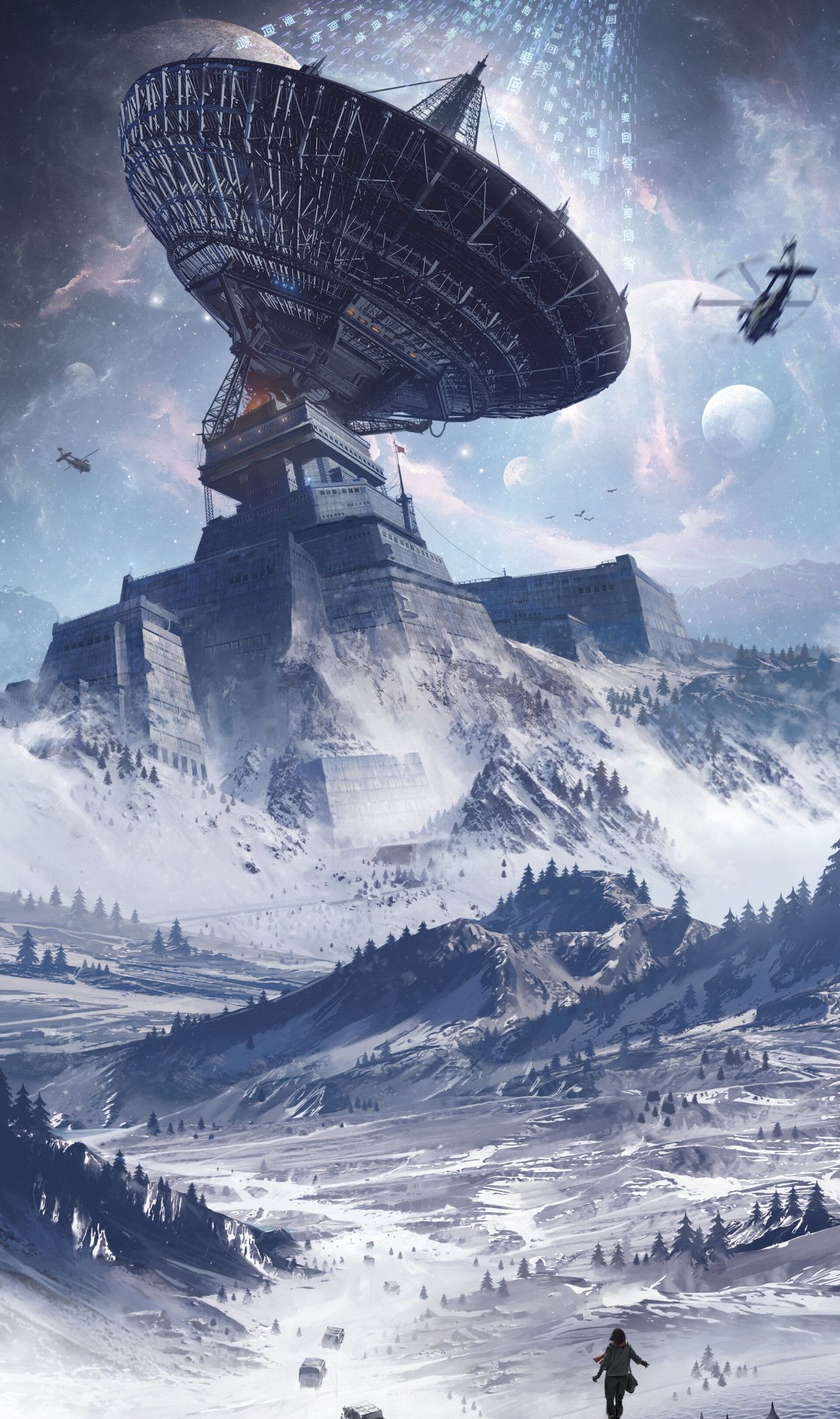 1 / 24 这组画风震撼的科幻场景插画是来自于国内插画师"手指断了a"的