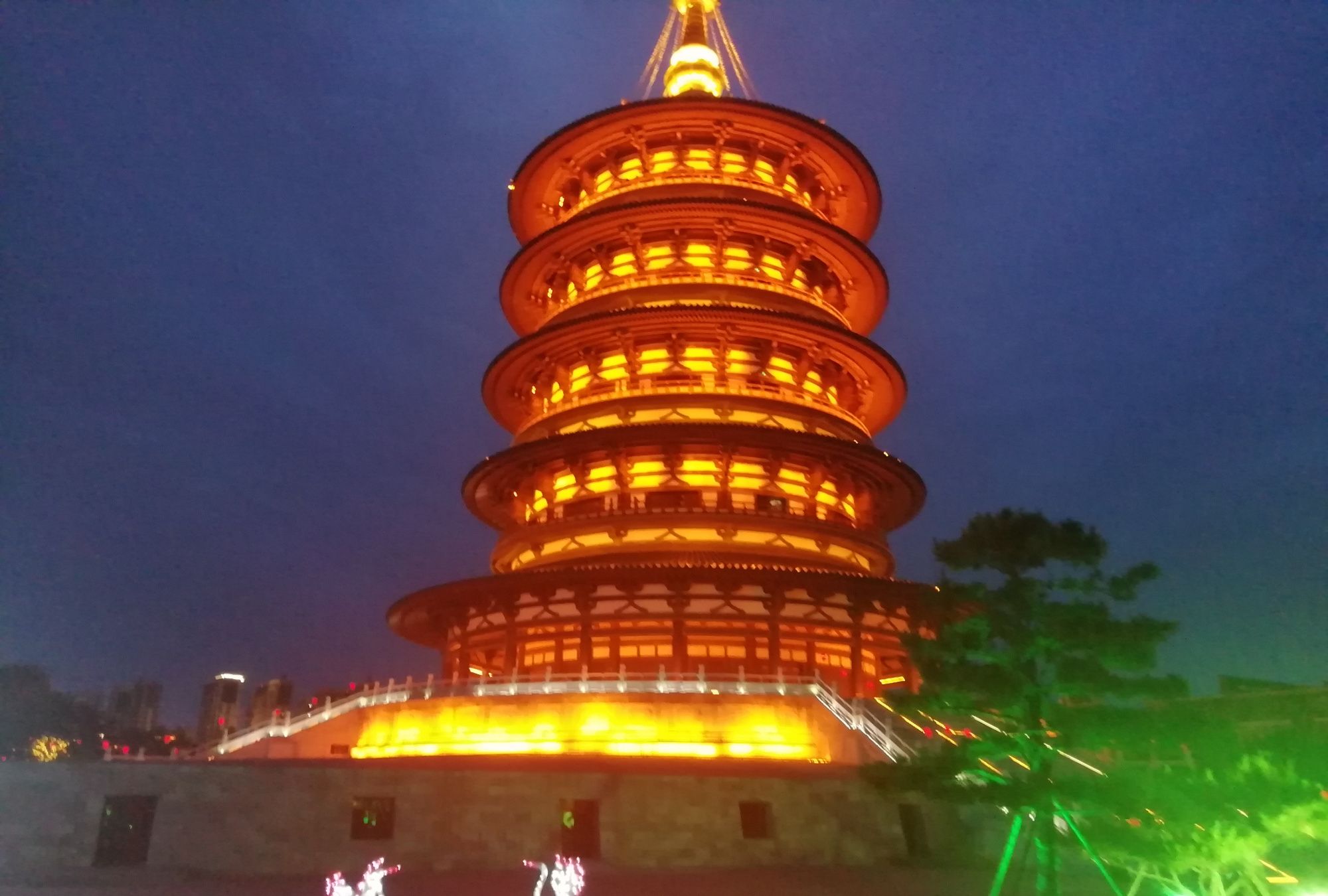 洛阳著名旅游景点天堂明堂夜景简介美图锦集