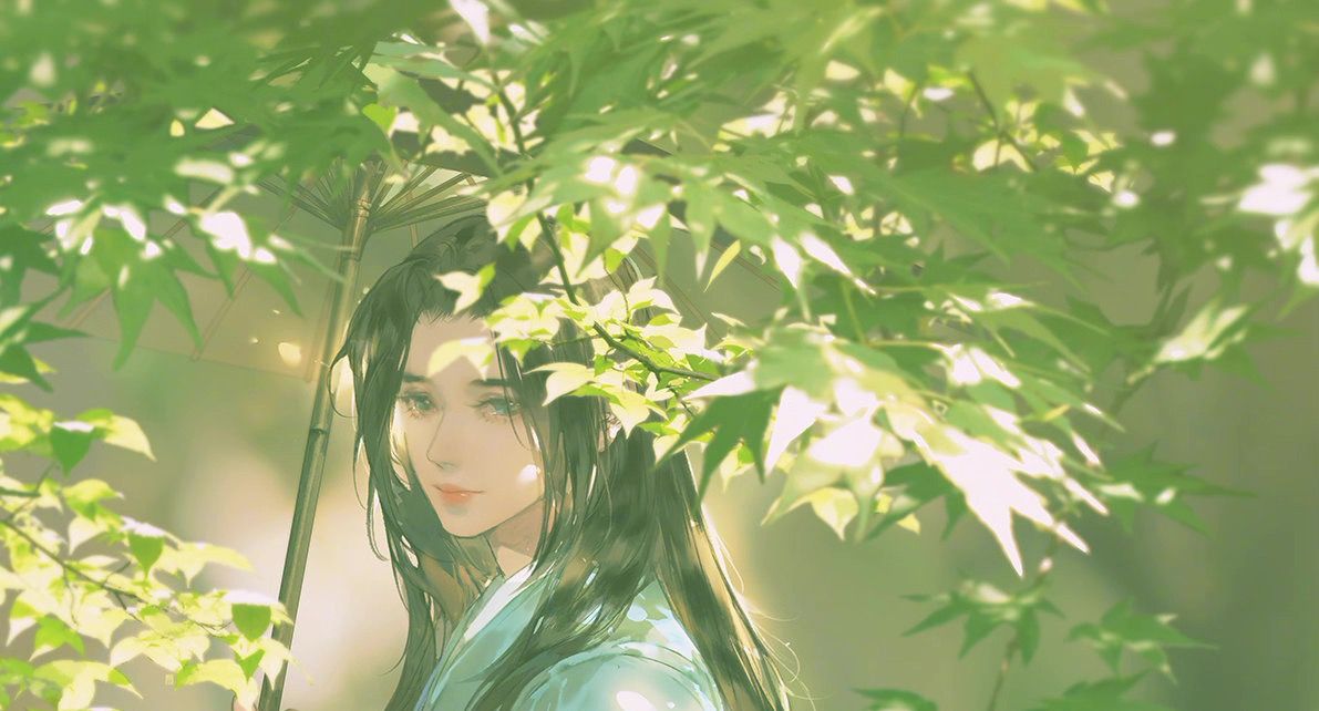 精美古风桌面壁纸,伊吹鸡腿子手绘