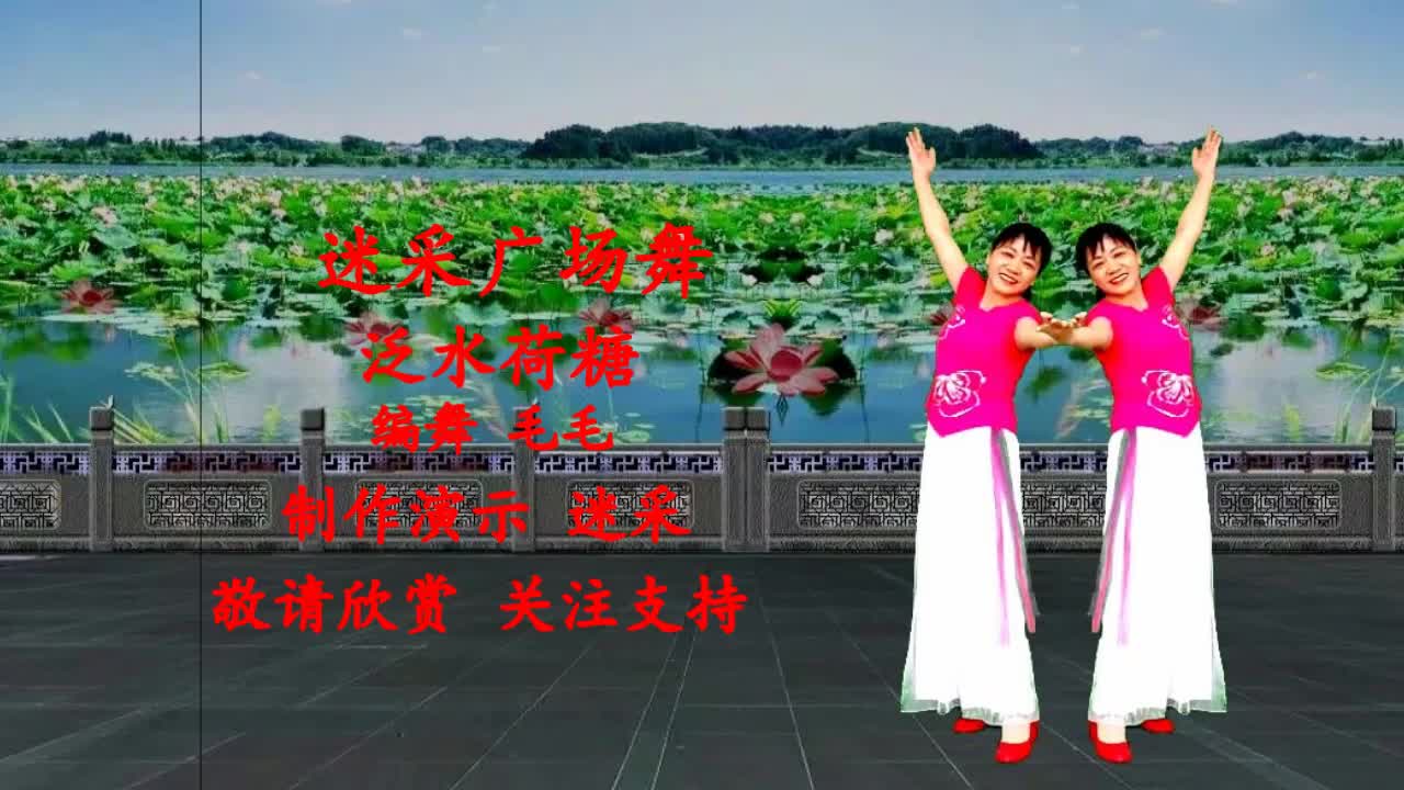 优美形体舞《泛水荷塘》歌甜舞美正背面演示和口令分解教学 舞蹈，广场舞，健身操 新浪新闻