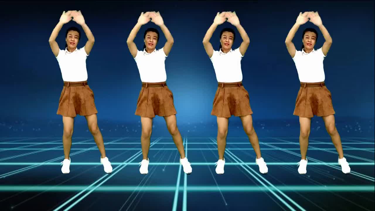 广场舞《青青河边草》,简单优美,活泼大气