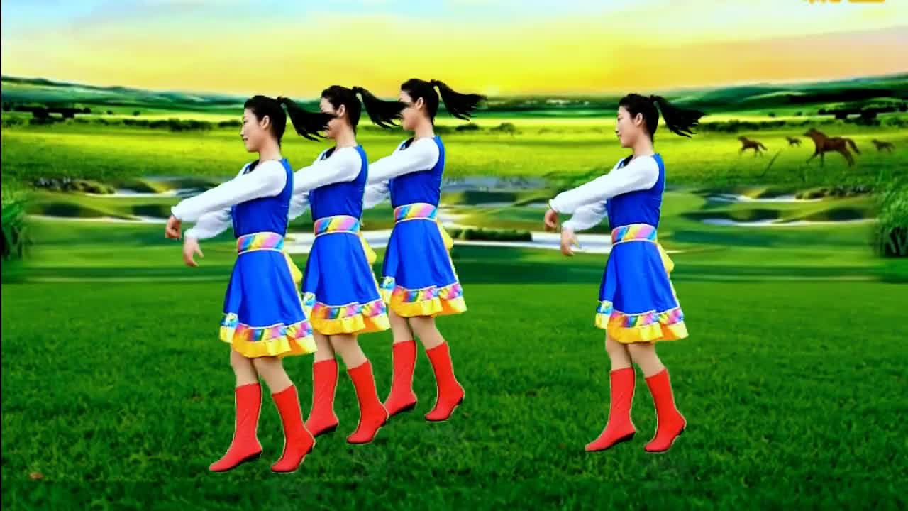 天籁神曲《我的蒙古马》广场舞,听着这首歌就像置身于辽阔的草原