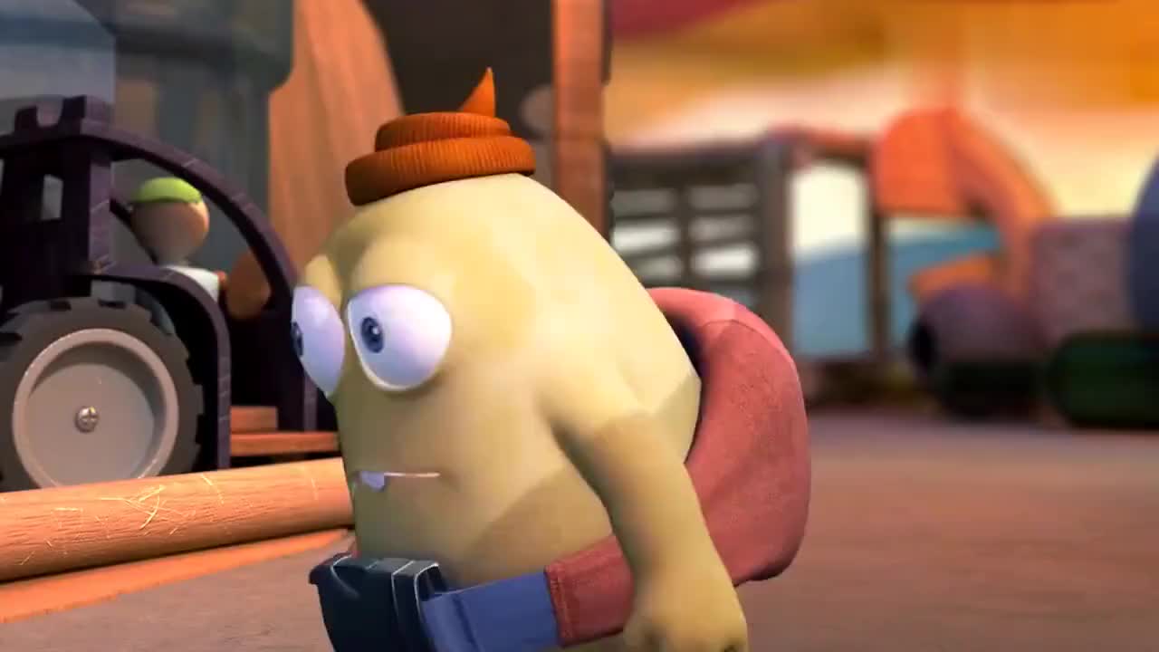 土豆侠土豆在里面吵架正好撞倒了外面追杀的坏人