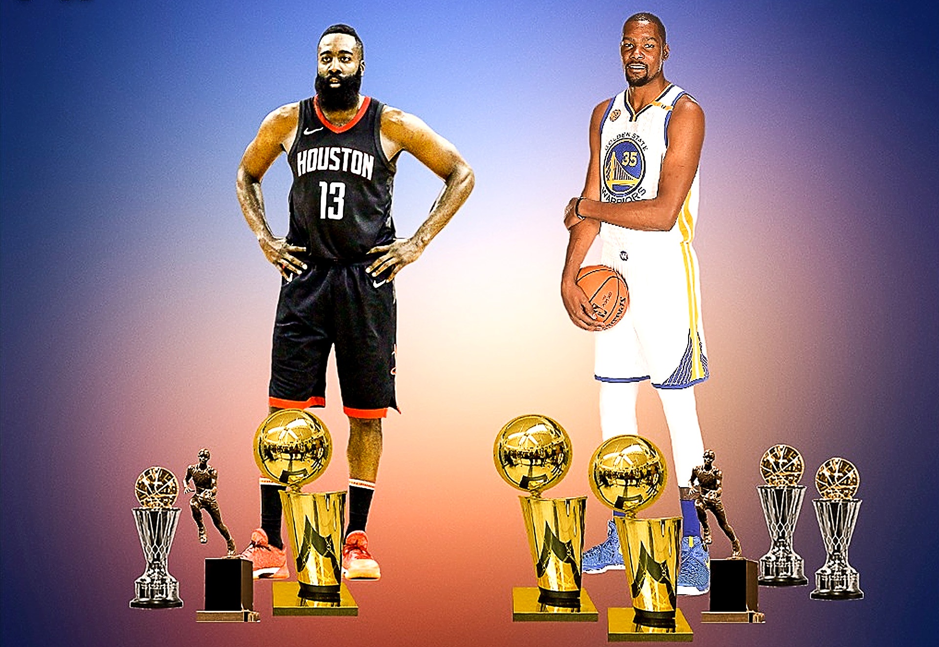 同样是一个mvp:哈登若今年带队夺冠,历史地位将超越杜兰特?