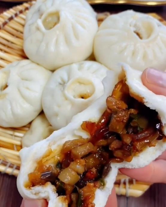 茄子馅小包子|茄子|包子|肉丁_新浪新闻