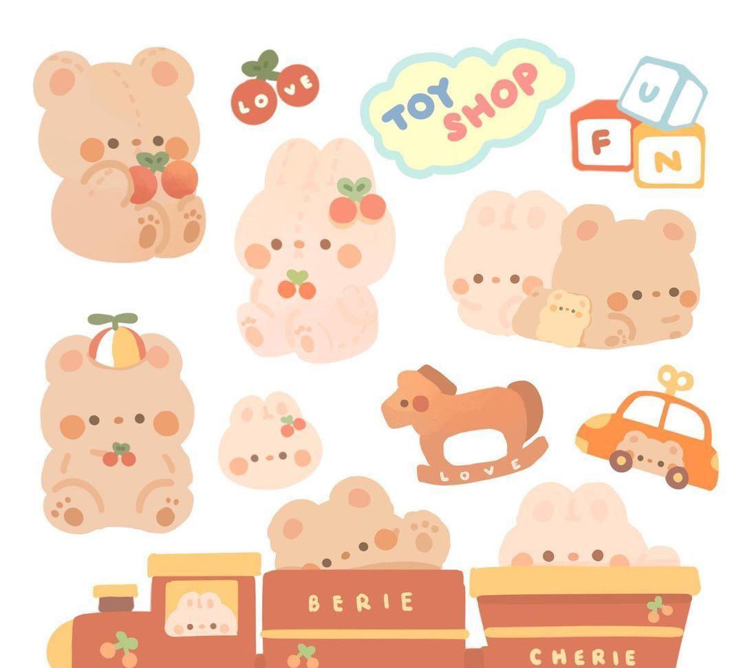 每一张都想带回家的可爱插画贴纸,造型简单又不失萌态__财经头条