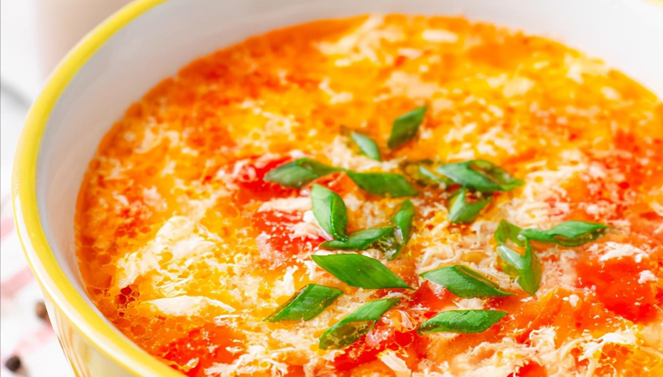 西红柿蛋花汤别再直接倒蛋液提前做1步香浓鲜美蛋花漂亮