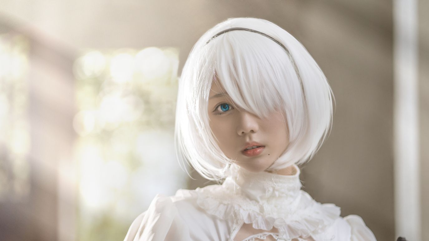 尼尔机械纪元cosplay 白花嫁2b小姐姐