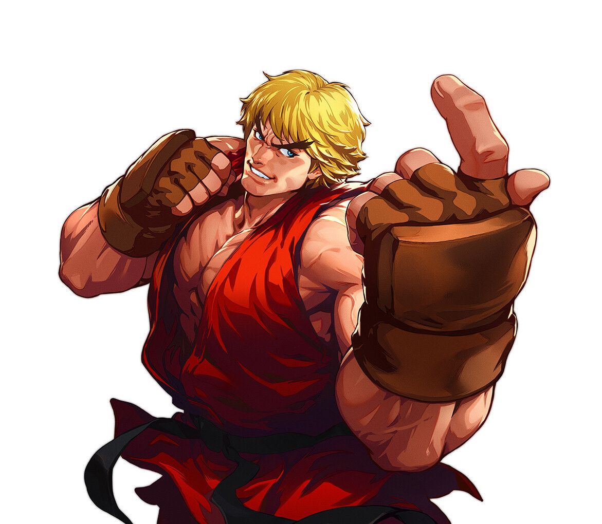 街霸人物插画,来自国内的一名插画师,超过了官方的人物插图