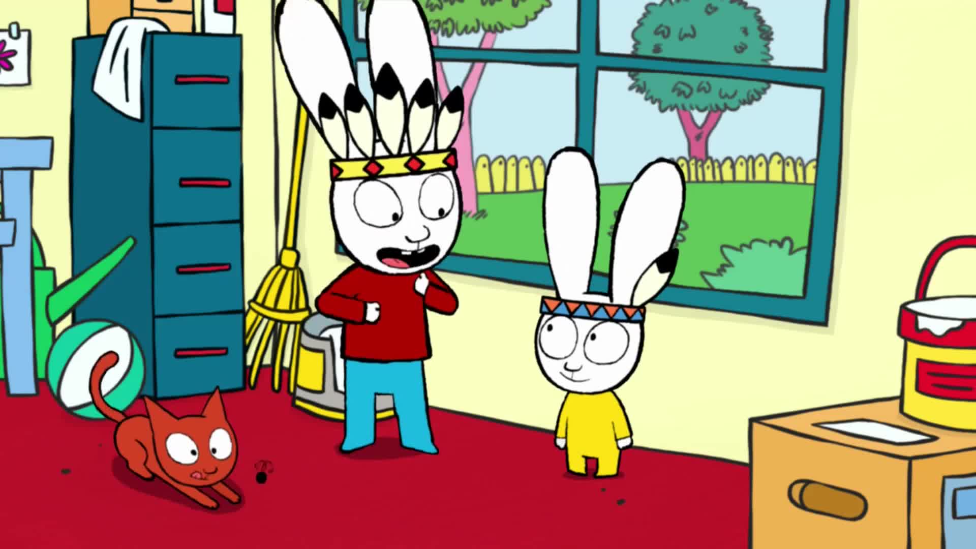 超人兔:西蒙好可爱,和加斯伯玩游戏,这多酷啊