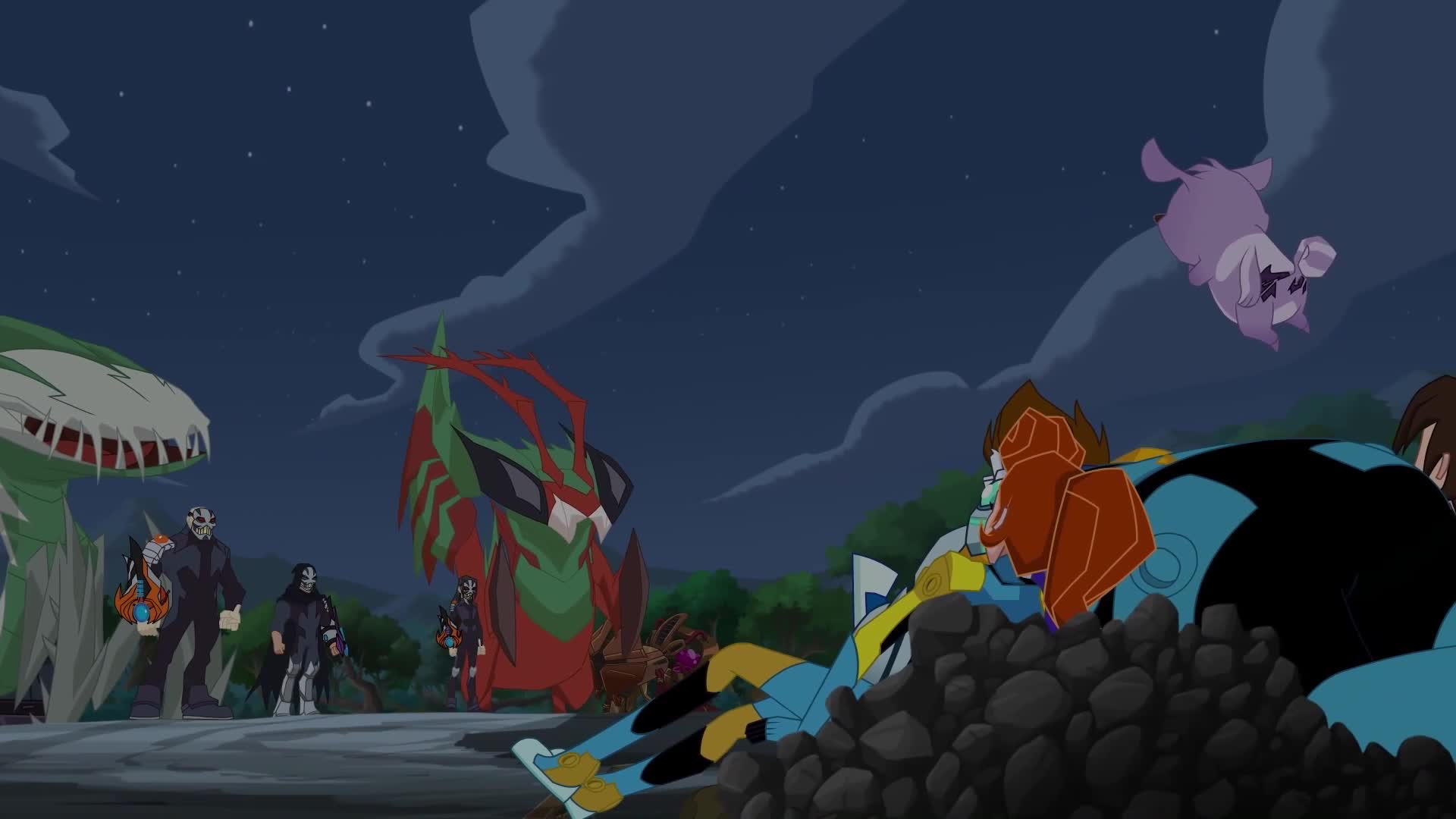 兽王争锋:小精灵超善良,用身体阻挡坏人,给gogo战队拖延时间