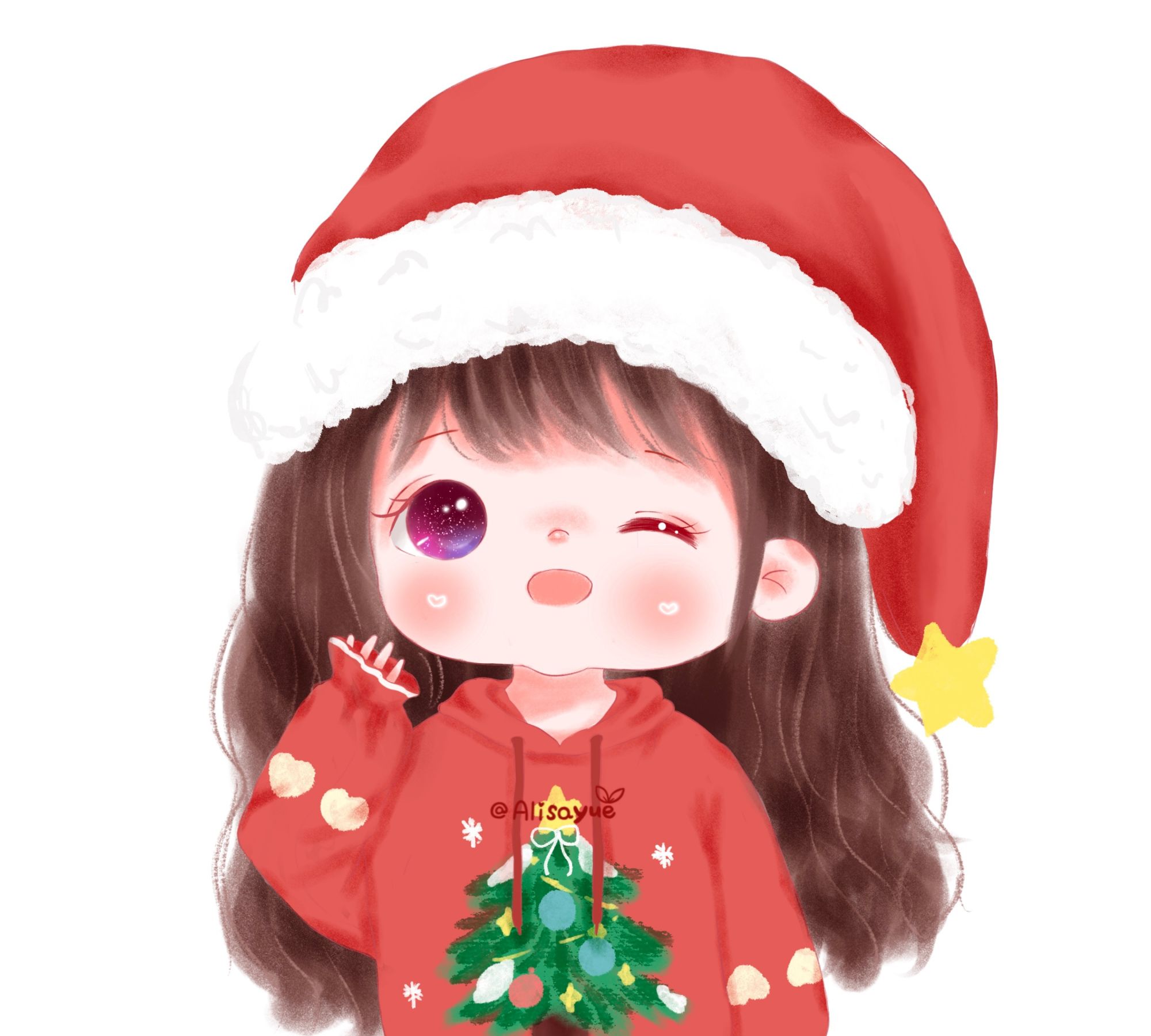 手绘头像(102),可爱萌娃圣诞头像_高清图集_新浪网