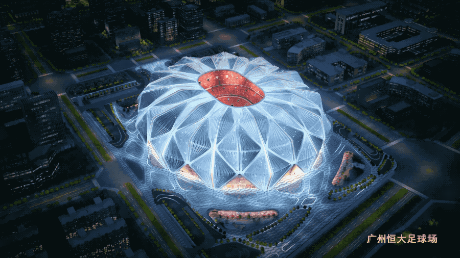 10月21日,恒大足球场发布了最新的灯光效果片,惊艳亮相让球迷惊叹不已