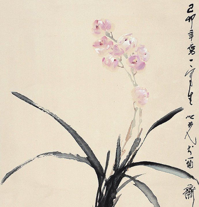 素心兰香——名家画笔下的写意兰花作品（图）