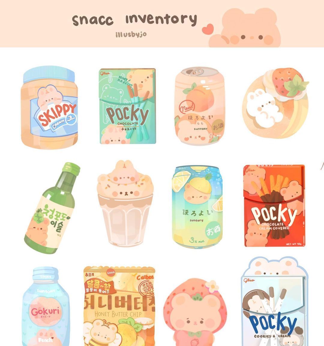 每一张都想带回家的可爱插画贴纸,造型简单又不失萌态__财经头条