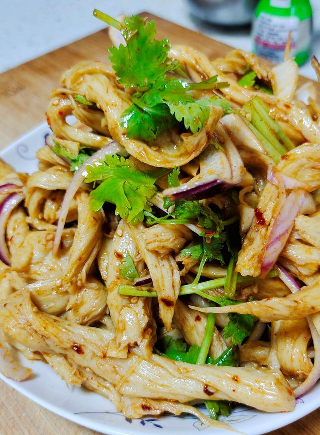 下饭菜分享:孜然味的"手撕面筋",炝一炝,拌一拌,2分钟搞定|面筋|手撕