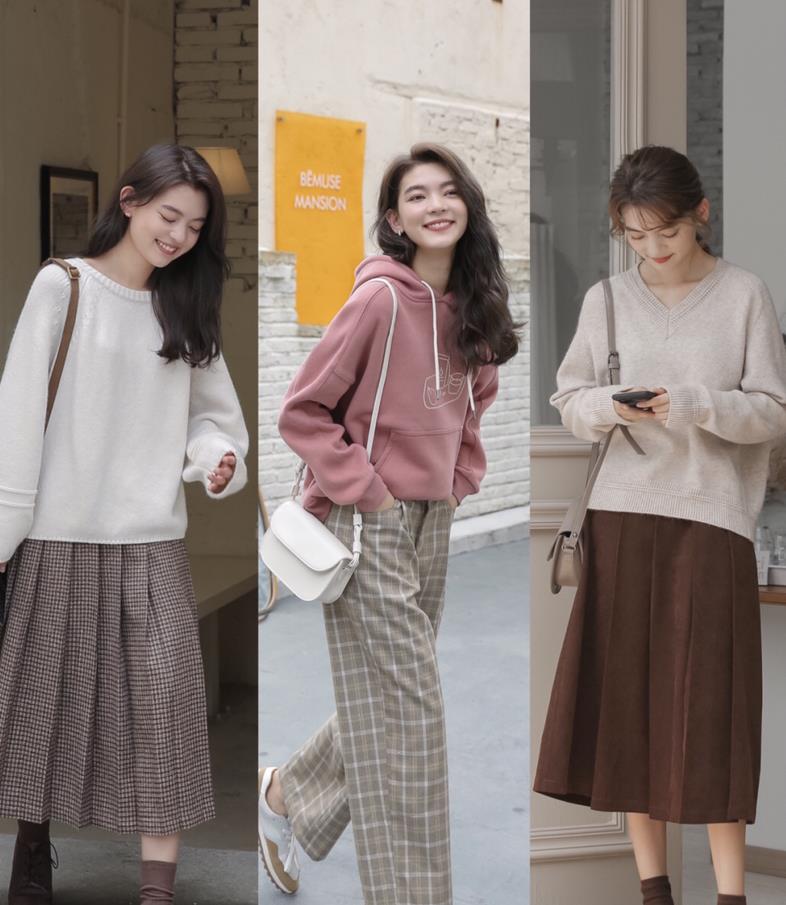 学生党入秋后怎么穿?这位时尚博主秋季穿搭示范,甜甜的文艺范